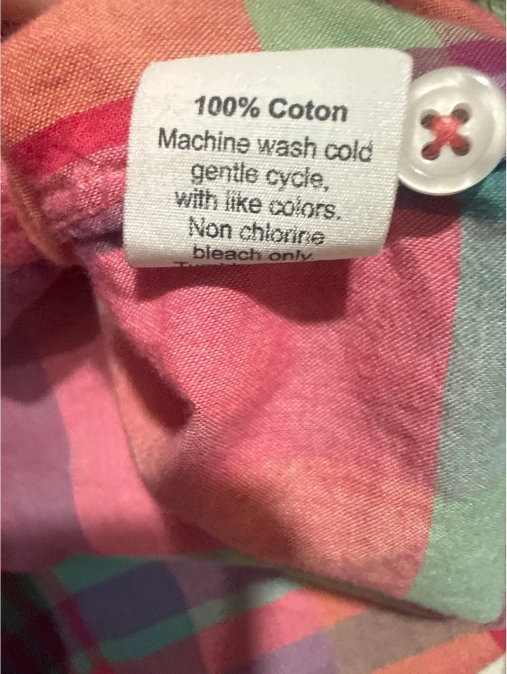 J. Crew Classic Fit Multicolor Plaid Button-Down Shirt, Large